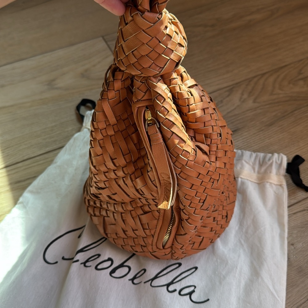 Cleobella Tan leather Woven Bag - Picture 5 of 6